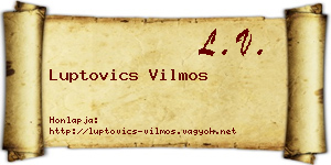 Luptovics Vilmos névjegykártya